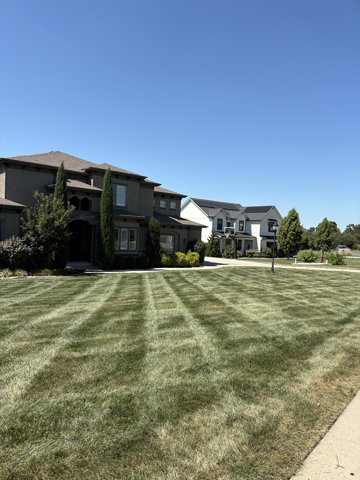 Residential lawn mowing